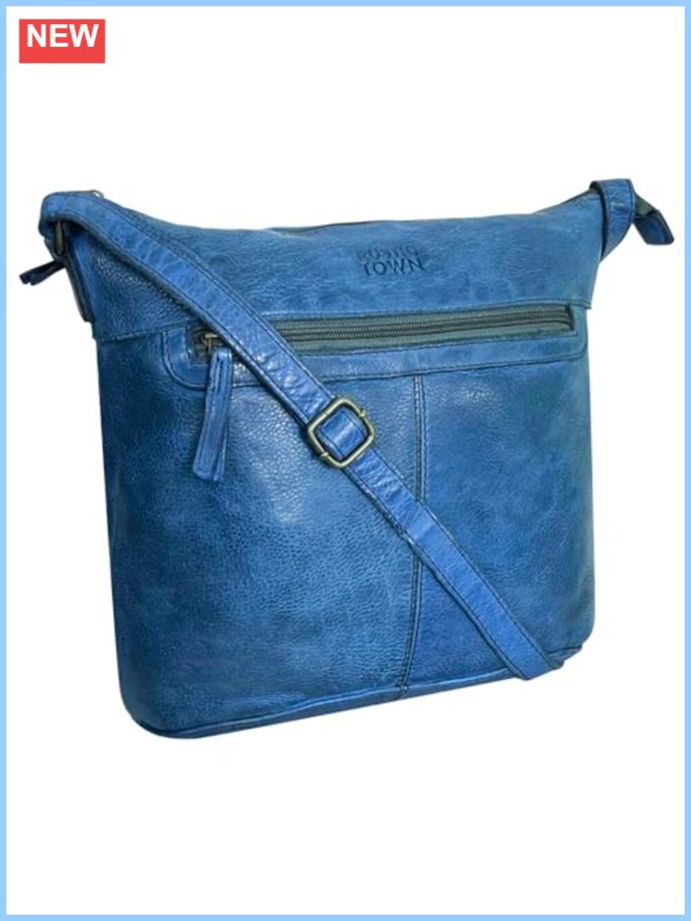 Genuine Leather Crossbody Bag w/ Adjustable Strap Satchel Purse Shoulder Sling